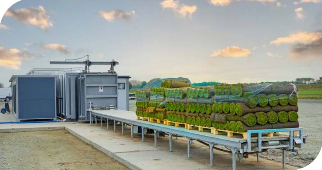 chłodnia próżniowa do trawy na rolce