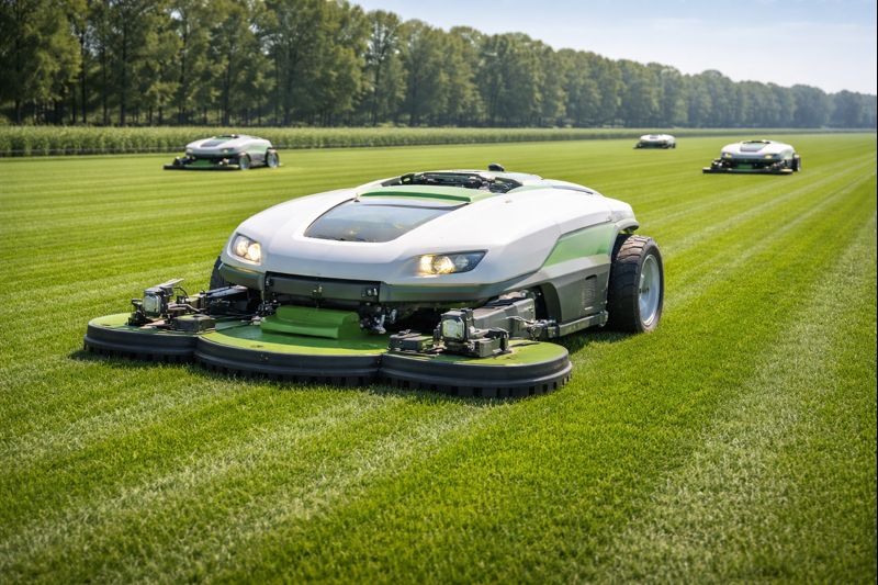 Od siewu do wycinki trawy cz5: koszenie trawy dużymi przemysłowymi robotami do koszenia trawy