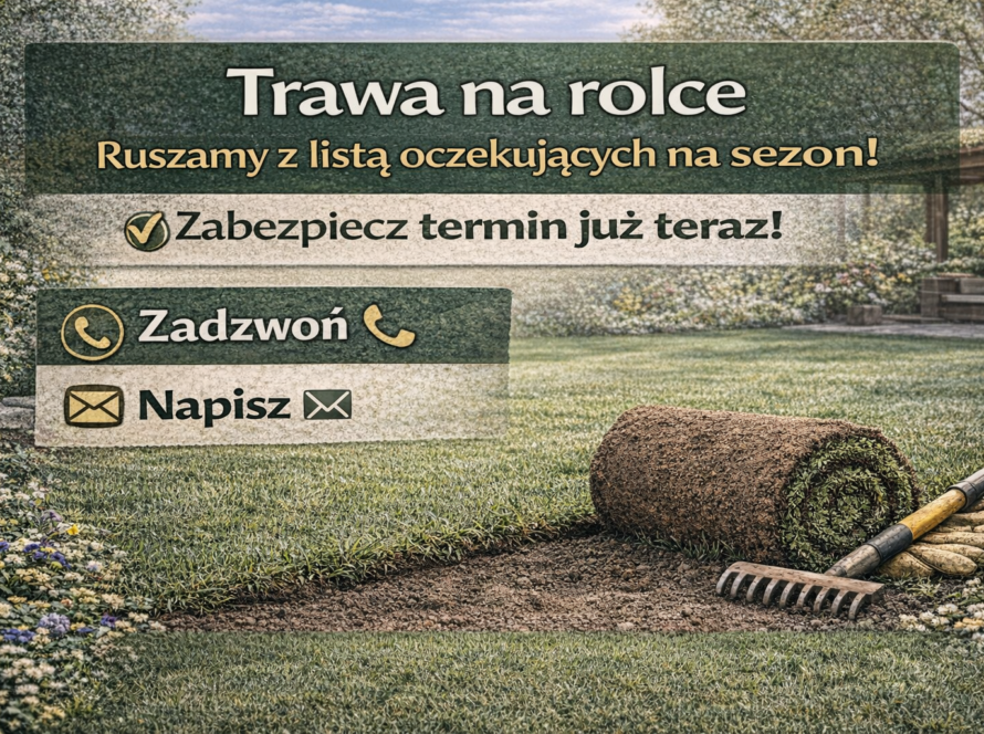 Trawa na rolce – lista oczekujących na sezon, rezerwacja terminu montażu trawnika przed rozpoczęciem prac