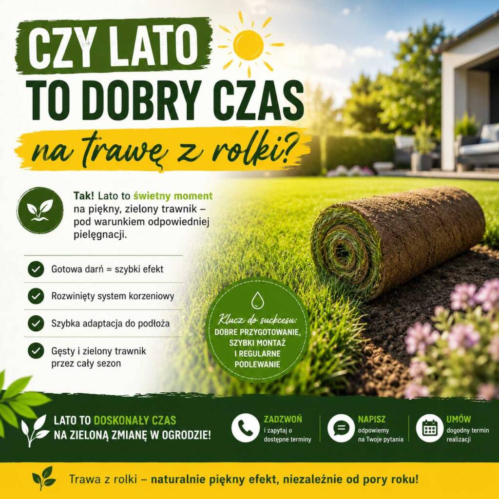 Czy lato to dobry czas na trawę z rolki – montaż trawnika w słoneczny dzień i zielony efekt